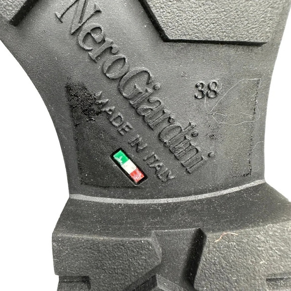 Nero Giardini Studded Combat Boot in Black. Sz: EU38/ US 8 - Picture 9 of 11